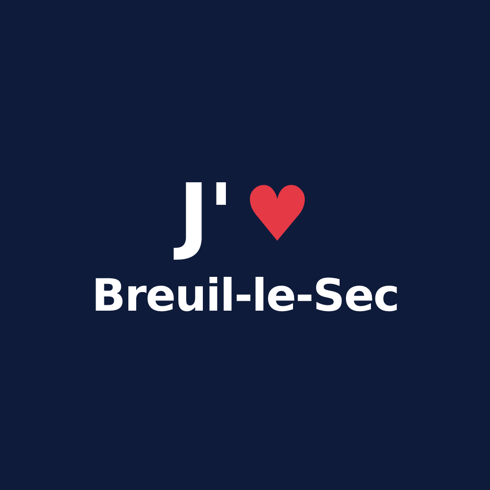 T-shirt personnalisé Breuil-le-Sec — design J'aime Breuil-le-Sec