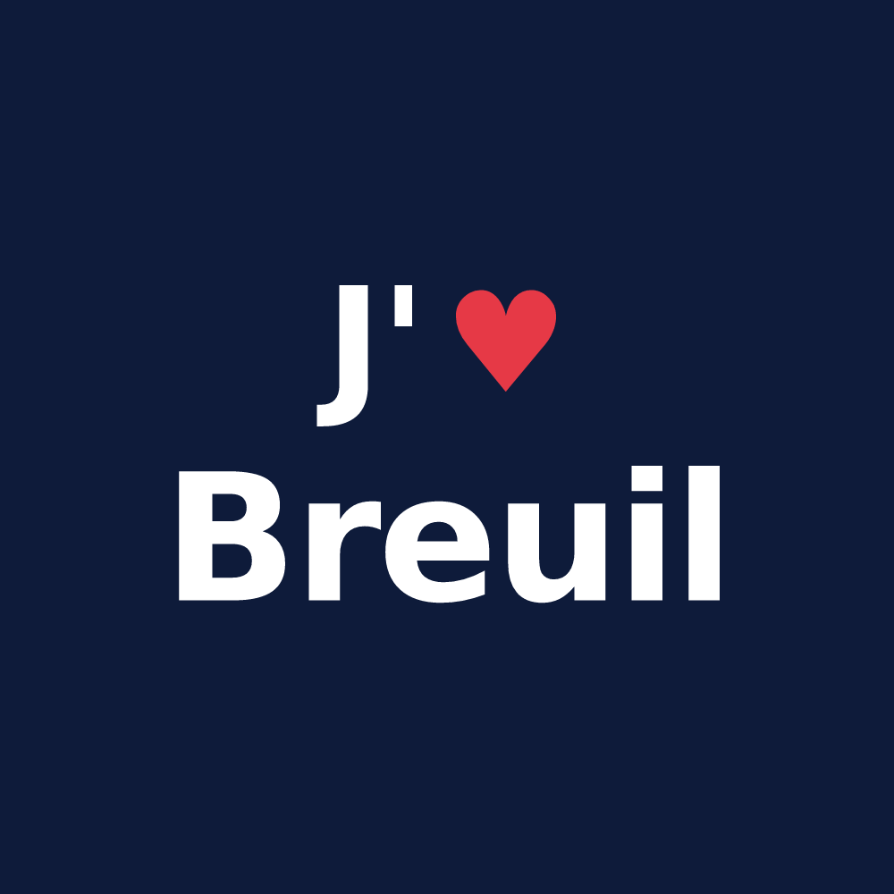 T-shirt personnalisé Breuil — design J'aime Breuil