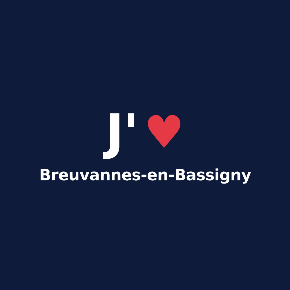 T-shirt personnalisé Breuvannes-en-Bassigny — design J'aime Breuvannes-en-Bassigny