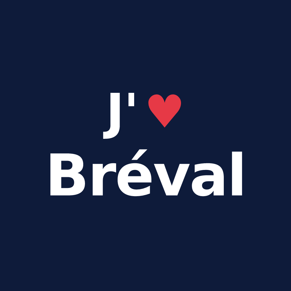 T-shirt personnalisé Bréval — design J'aime Bréval