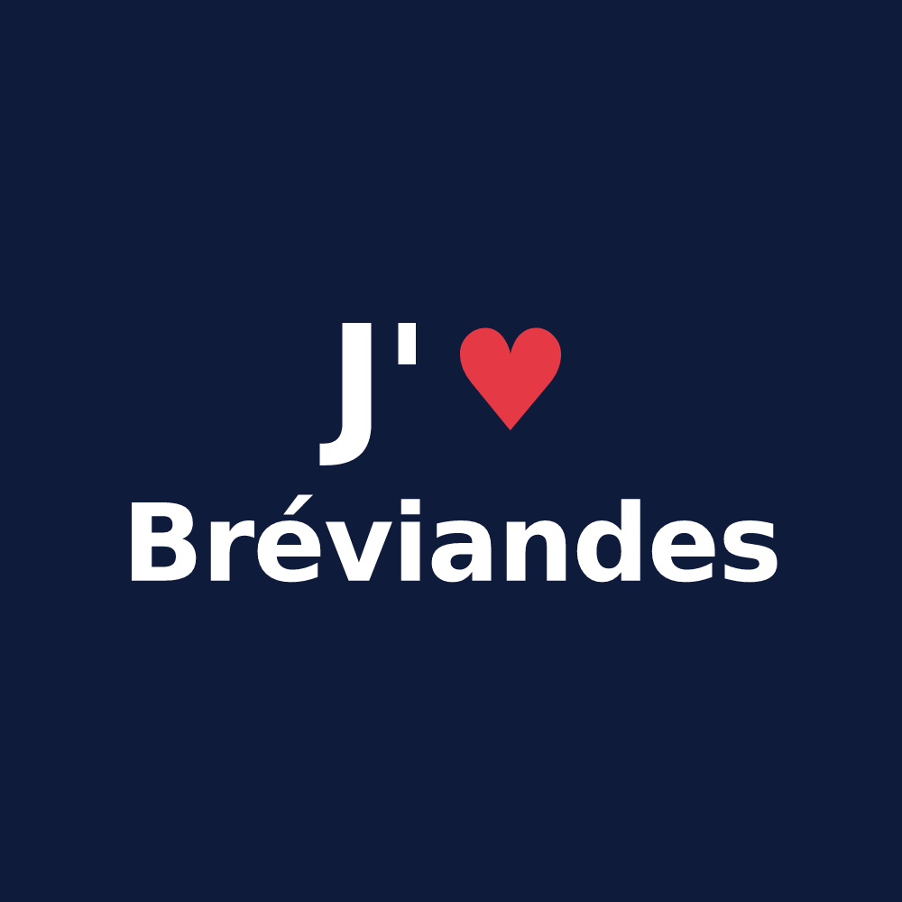 T-shirt personnalisé Bréviandes — design J'aime Bréviandes
