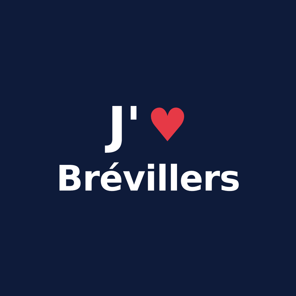 T-shirt personnalisé Brévillers — design J'aime Brévillers