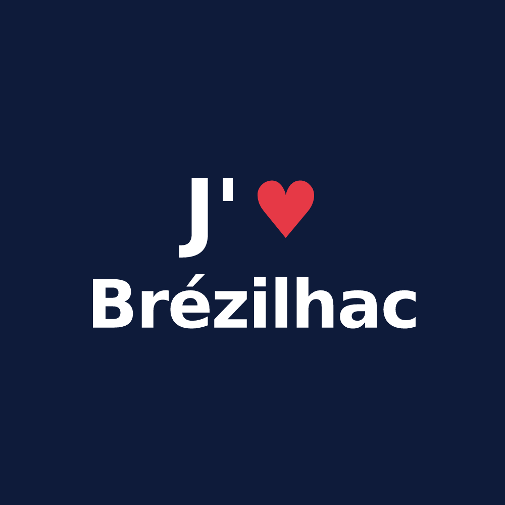 T-shirt personnalisé Brézilhac — design J'aime Brézilhac