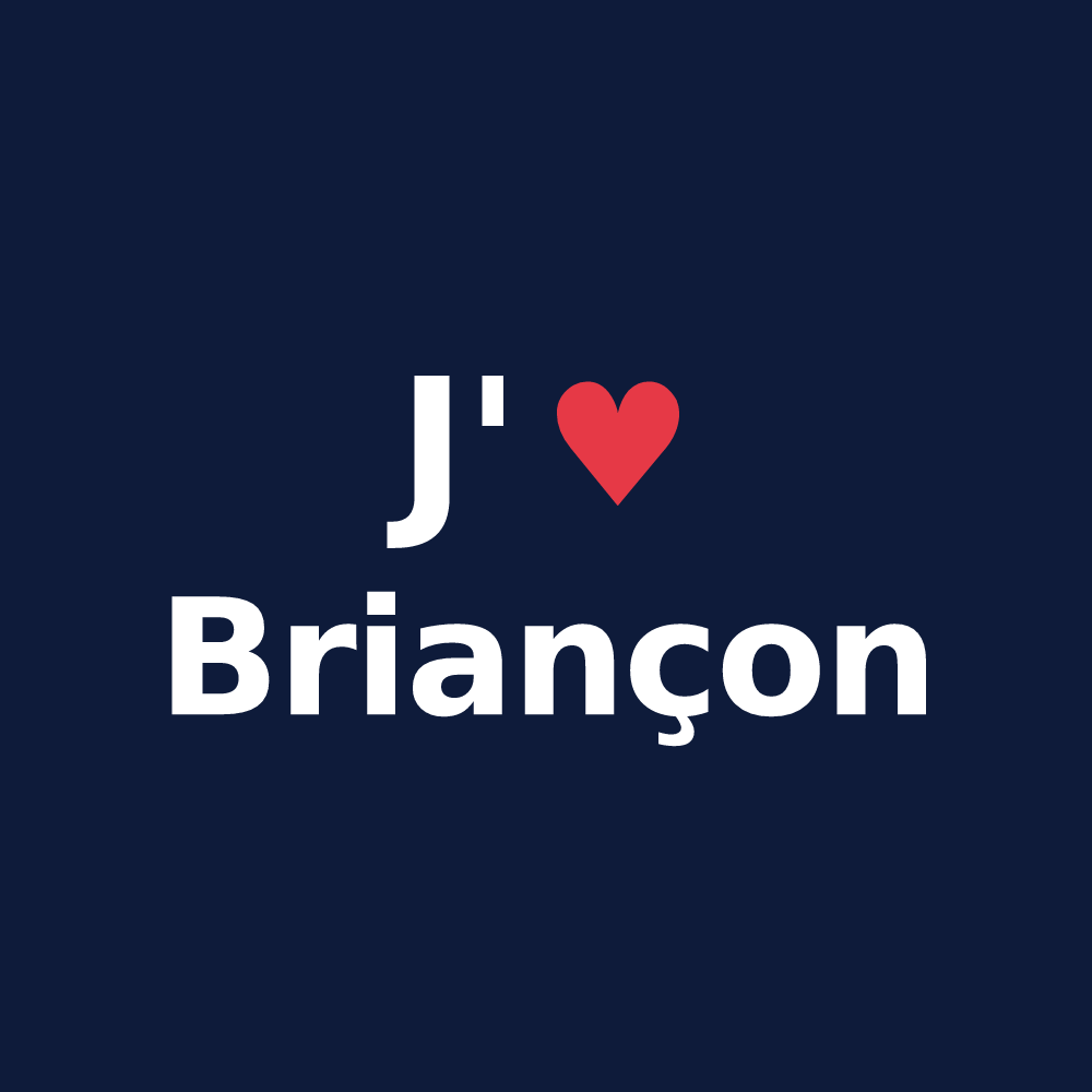 T-shirt personnalisé Briançon — design J'aime Briançon