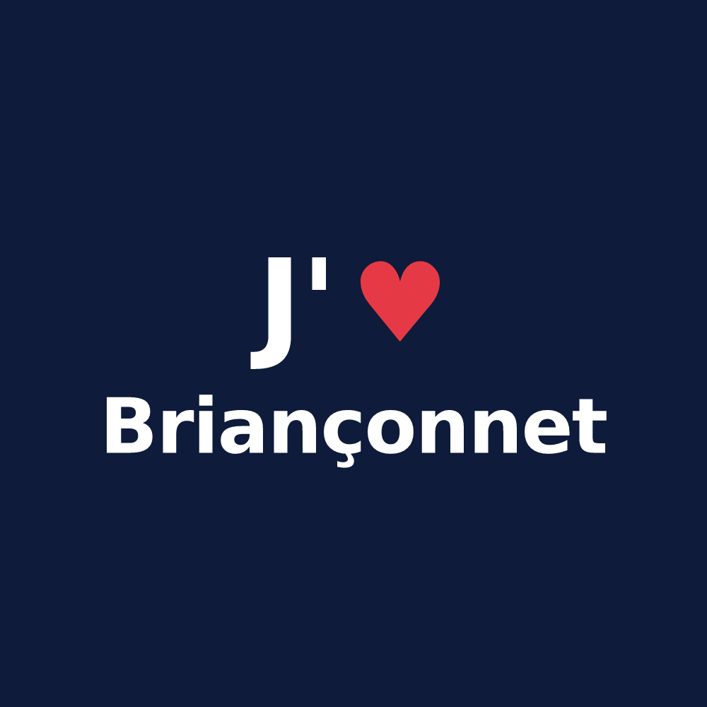 T-shirt personnalisé Briançonnet — design J'aime Briançonnet