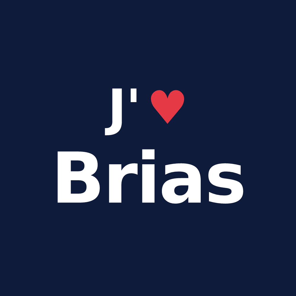 T-shirt personnalisé Brias — design J'aime Brias