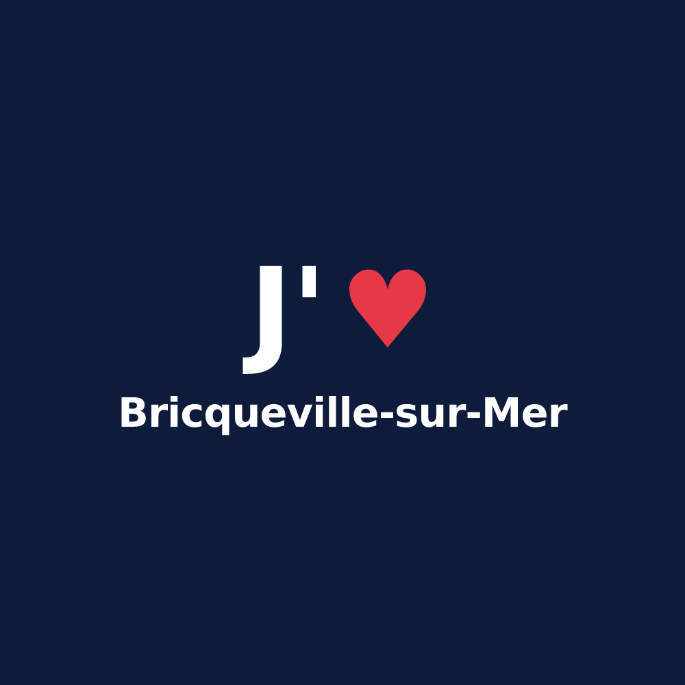 T-shirt personnalisé Bricqueville-sur-Mer — design J'aime Bricqueville-sur-Mer