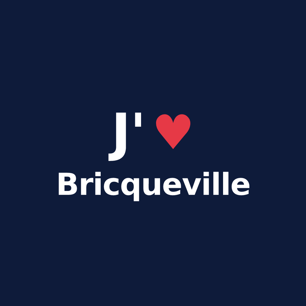 T-shirt personnalisé Bricqueville — design J'aime Bricqueville