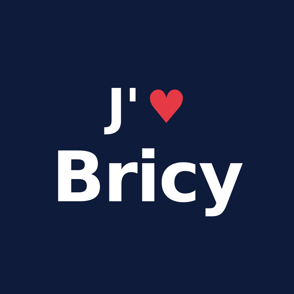 T-shirt personnalisé Bricy — design J'aime Bricy