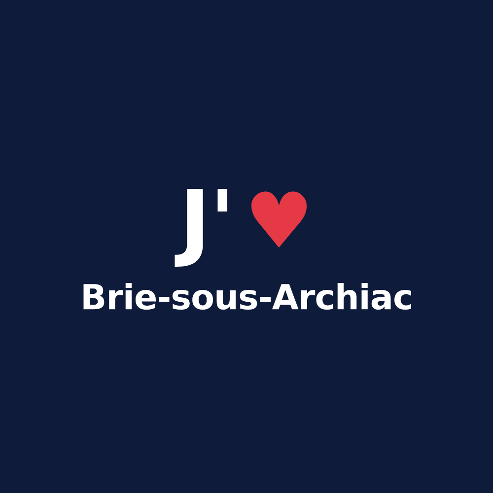 T-shirt personnalisé Brie-sous-Archiac — design J'aime Brie-sous-Archiac