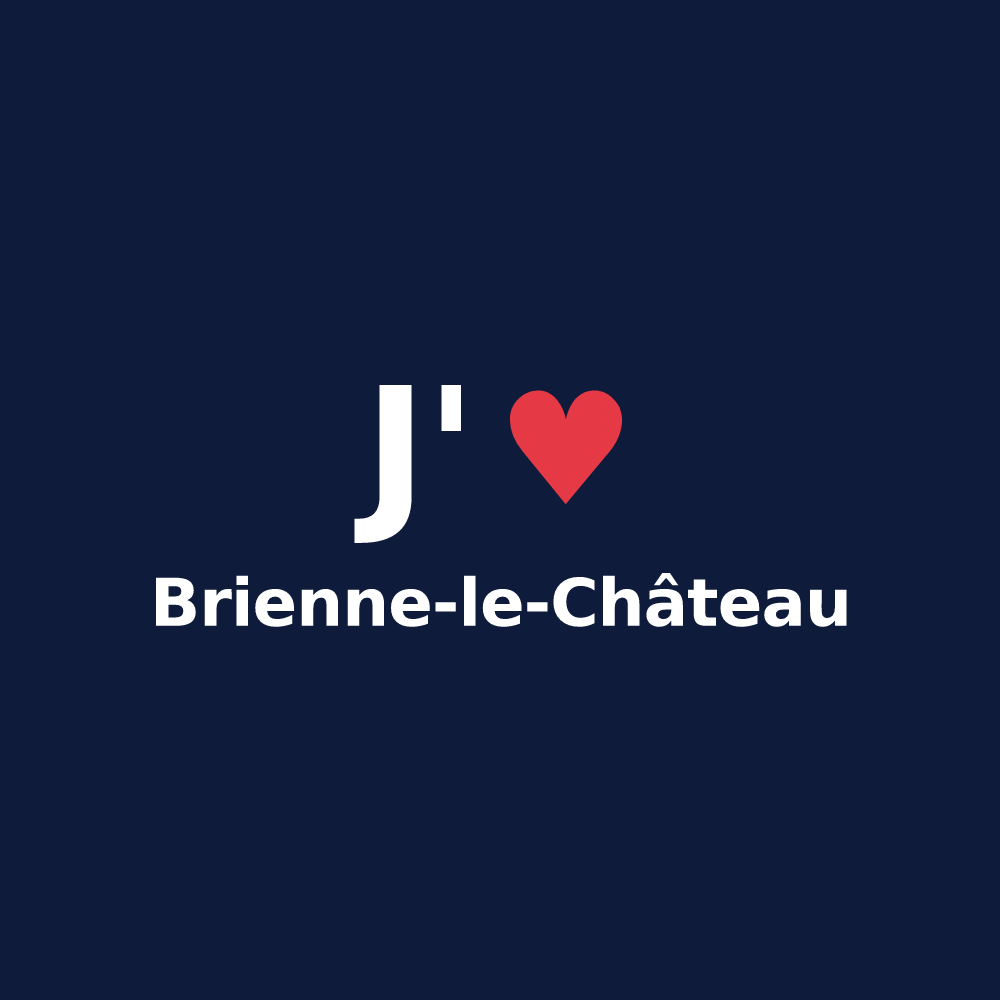 T-shirt personnalisé Brienne-le-Château — design J'aime Brienne-le-Château
