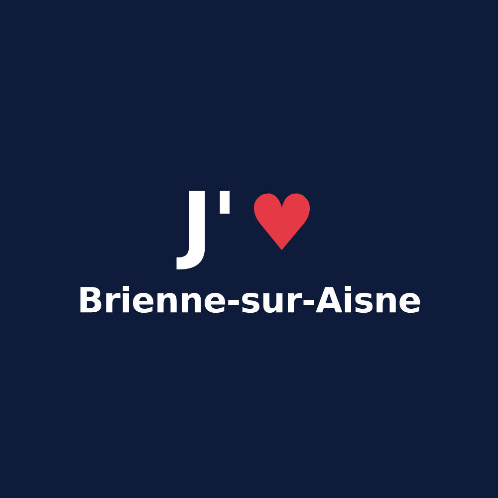 T-shirt personnalisé Brienne-sur-Aisne — design J'aime Brienne-sur-Aisne