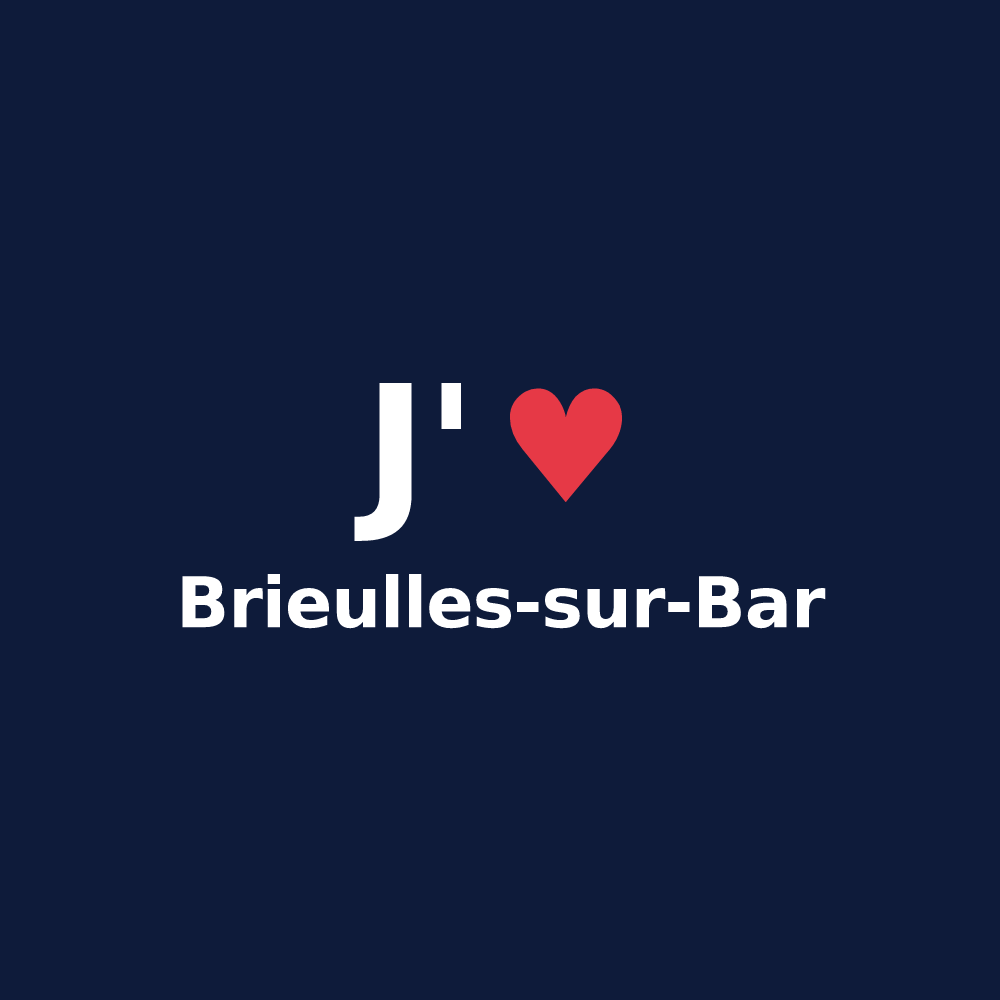 T-shirt personnalisé Brieulles-sur-Bar — design J'aime Brieulles-sur-Bar
