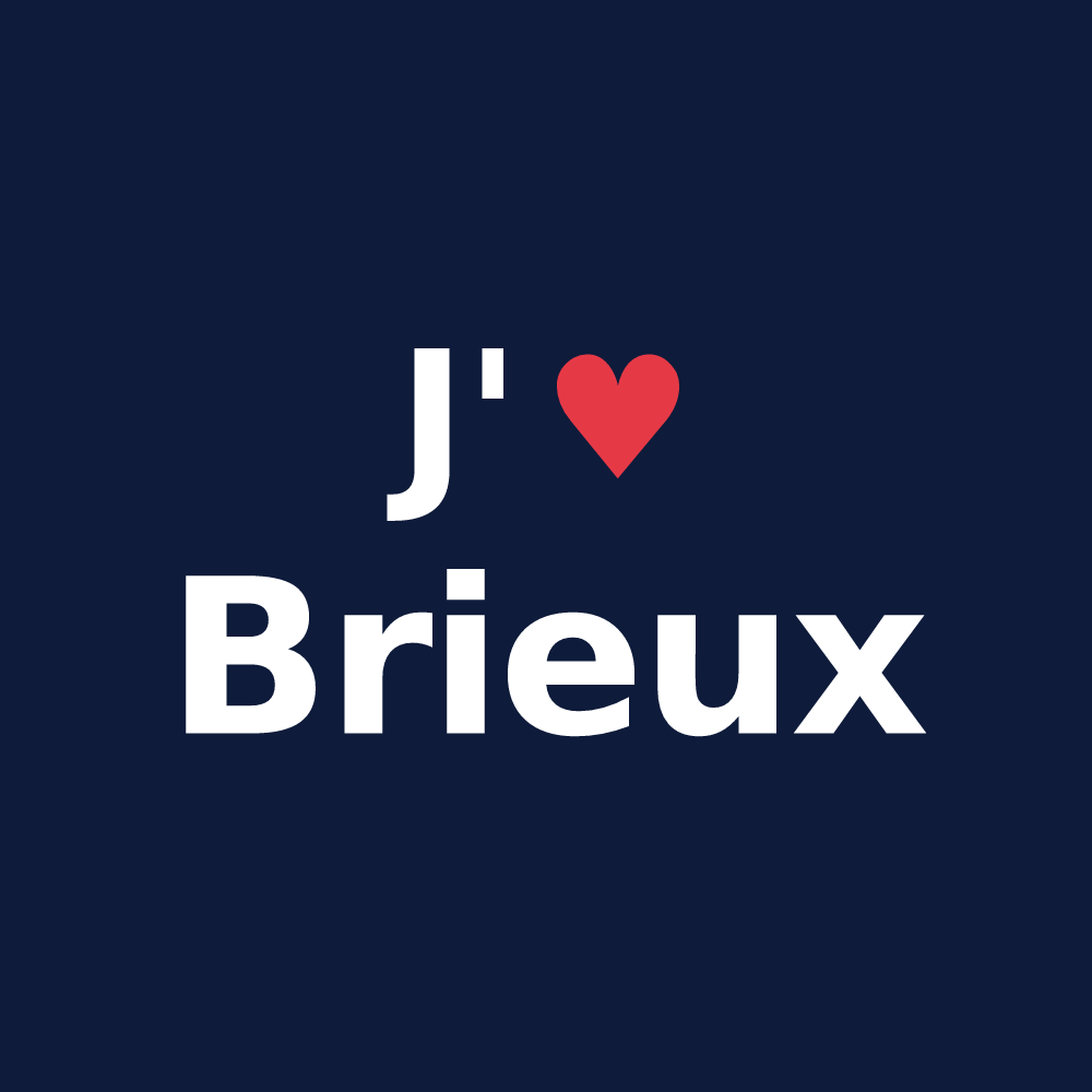 T-shirt personnalisé Brieux — design J'aime Brieux