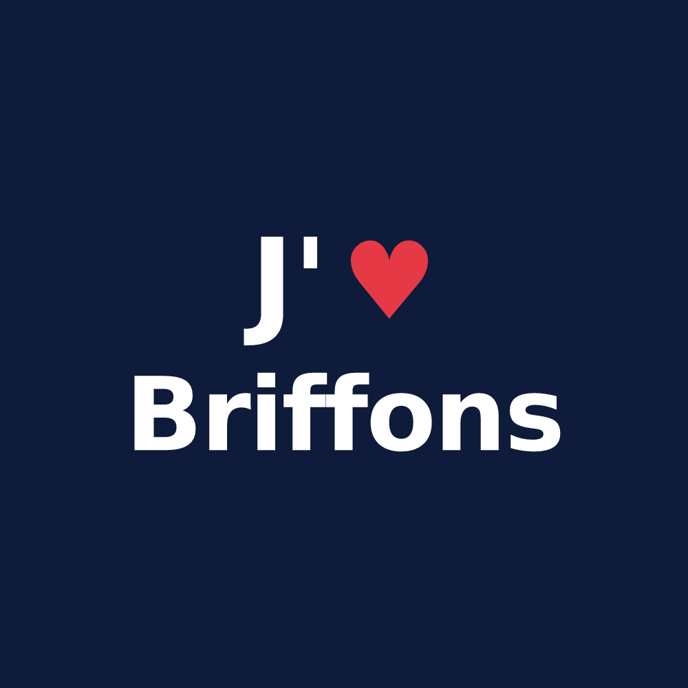 T-shirt personnalisé Briffons — design « J'aime Briffons » imprimé sur le t-shirt