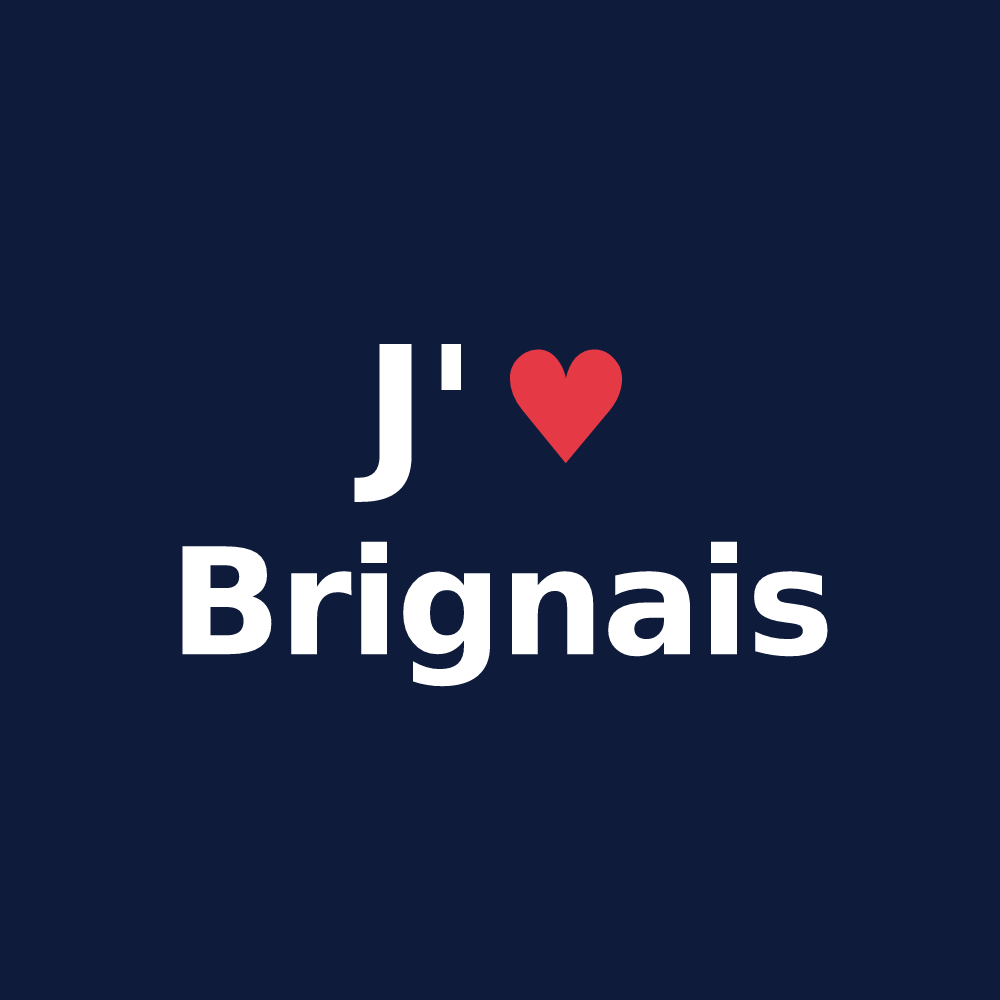 T-shirt personnalisé Brignais — design J'aime Brignais
