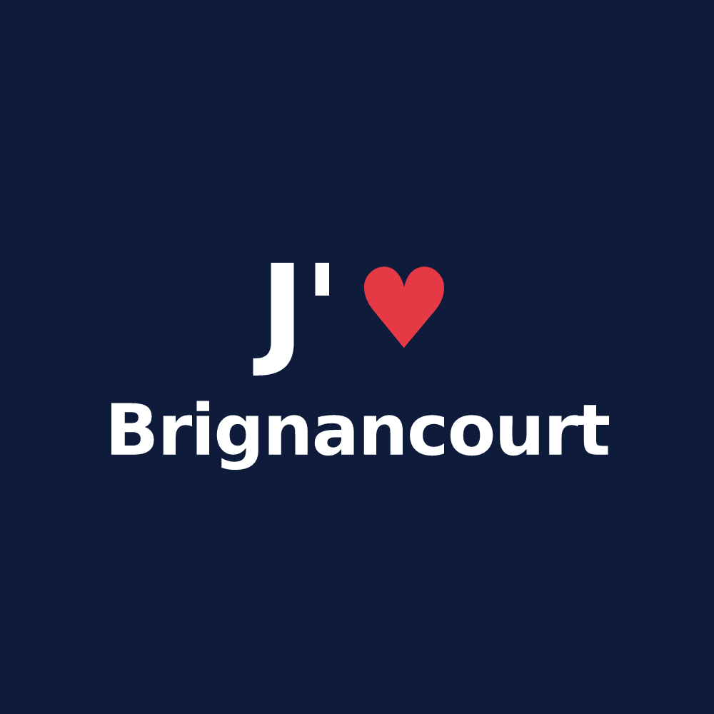 T-shirt personnalisé Brignancourt — design J'aime Brignancourt