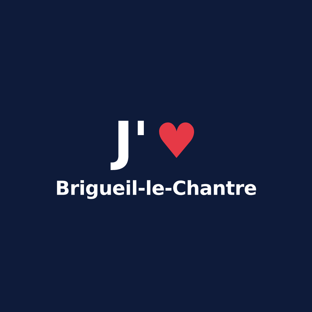 T-shirt personnalisé Brigueil-le-Chantre — design J'aime Brigueil-le-Chantre