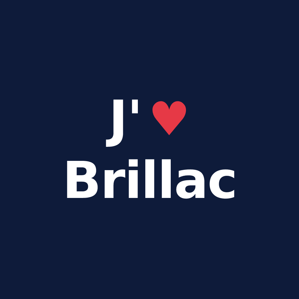 T-shirt personnalisé Brillac — design J'aime Brillac