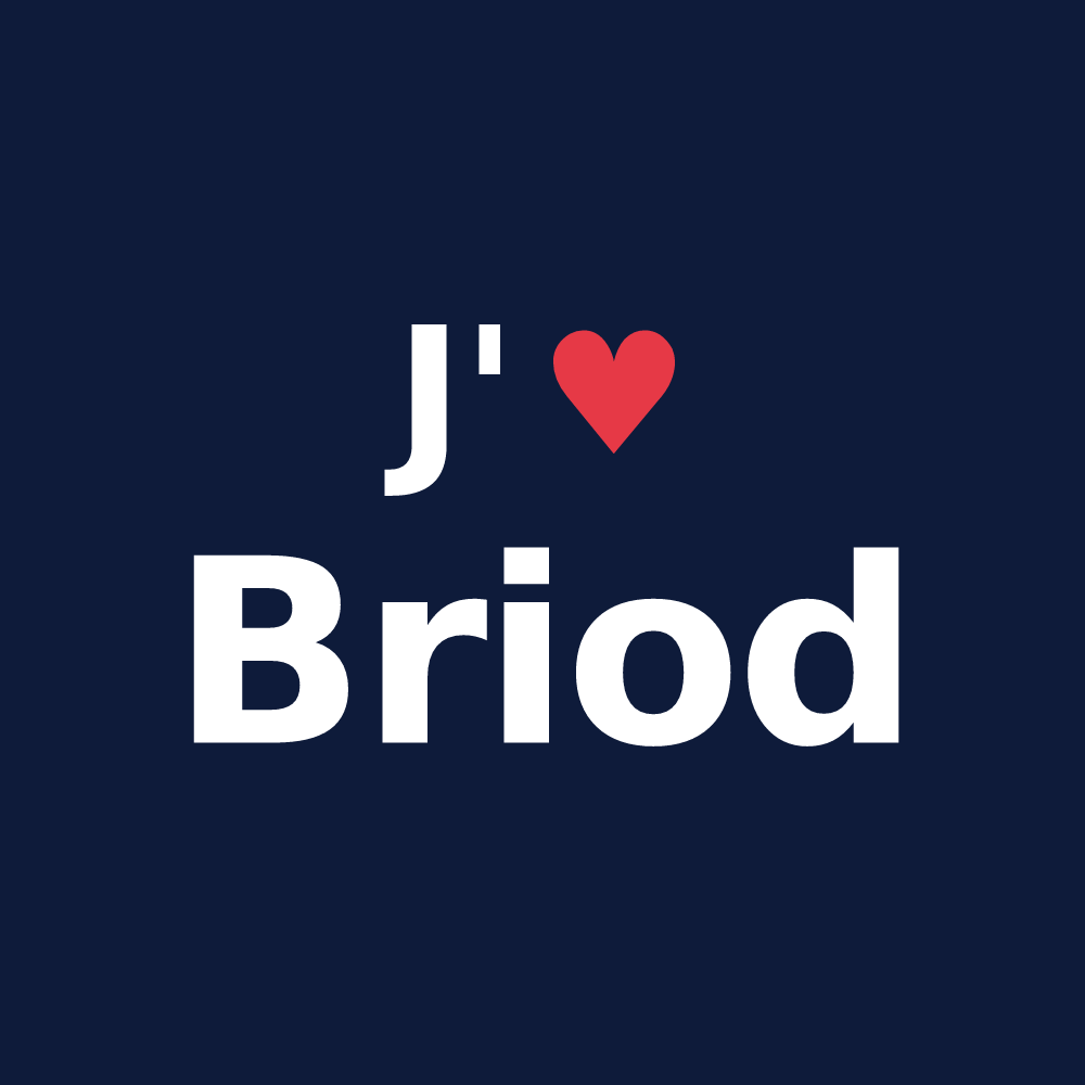 T-shirt personnalisé Briod — design J'aime Briod