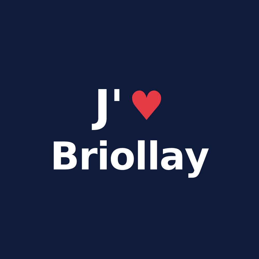 T-shirt personnalisé Briollay — design J'aime Briollay