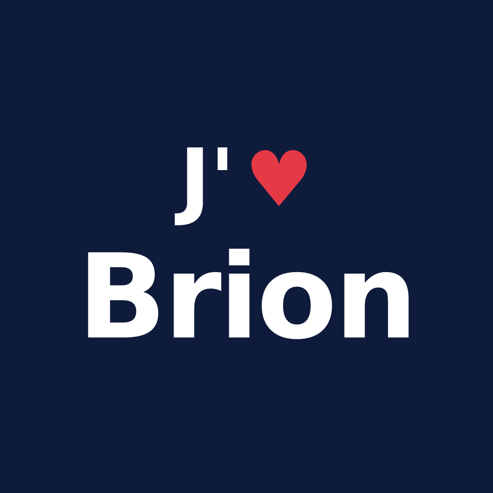 T-shirt personnalisé Brion — design J'aime Brion