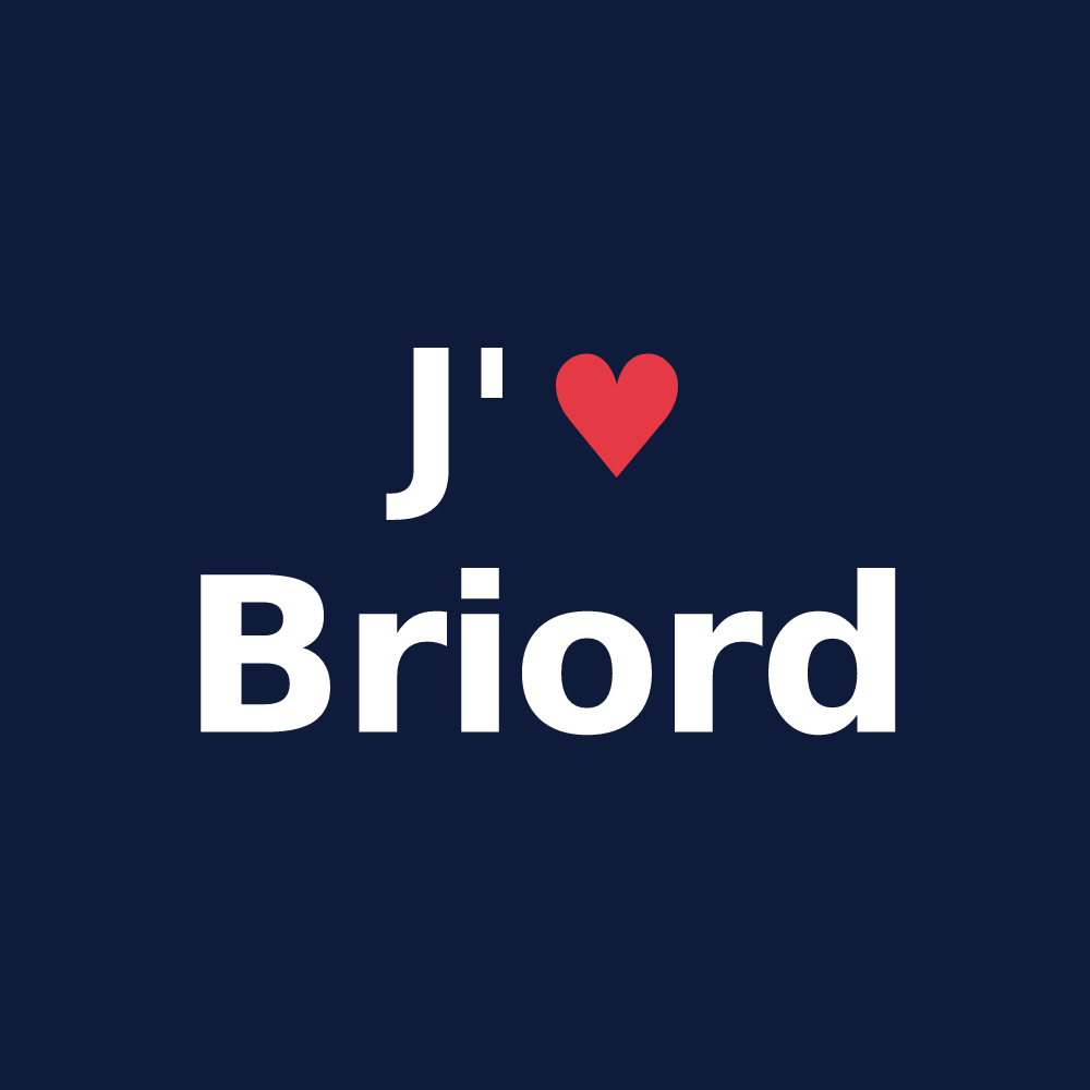 T-shirt personnalisé Briord — design « J'aime Briord » imprimé sur le t-shirt