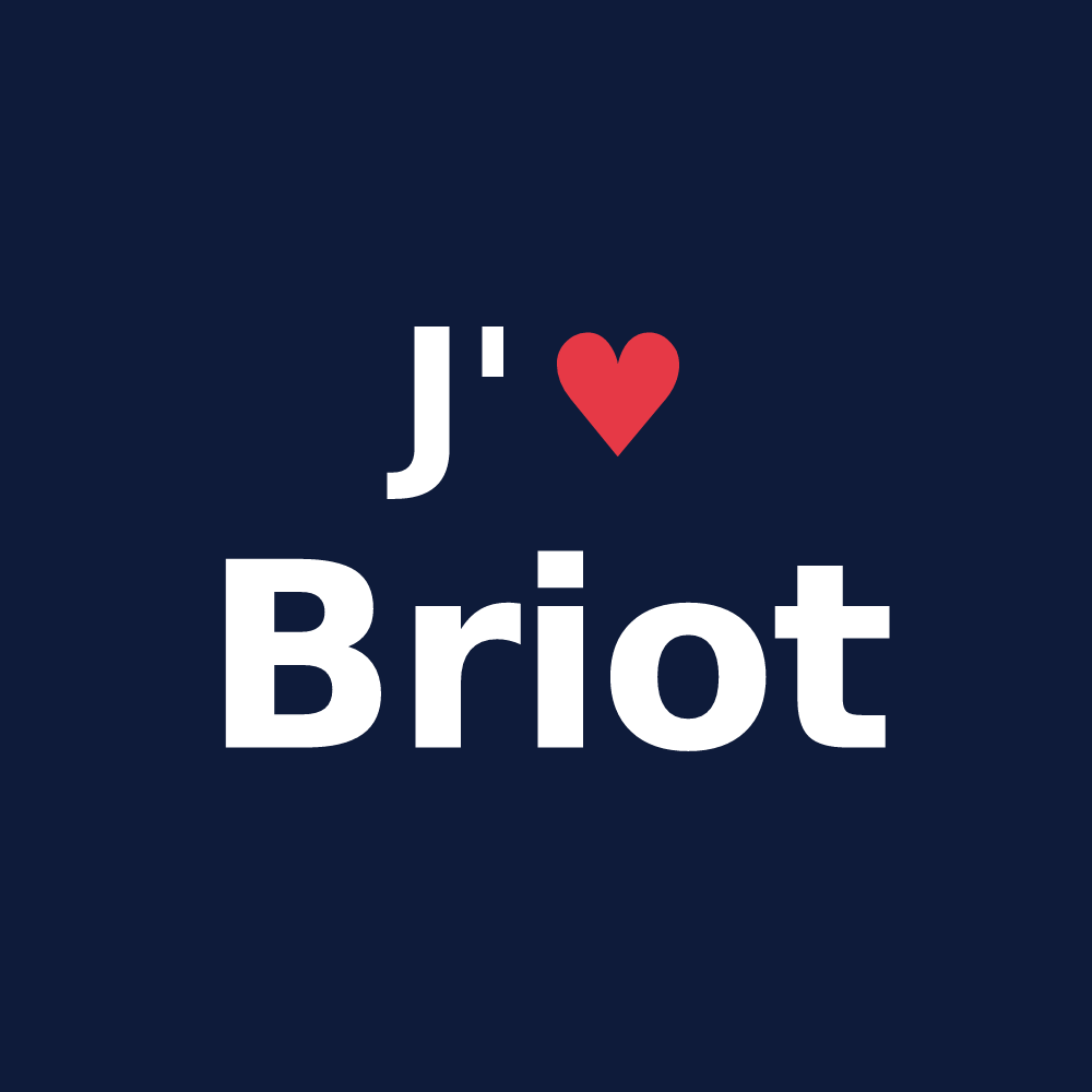 T-shirt personnalisé Briot — design J'aime Briot