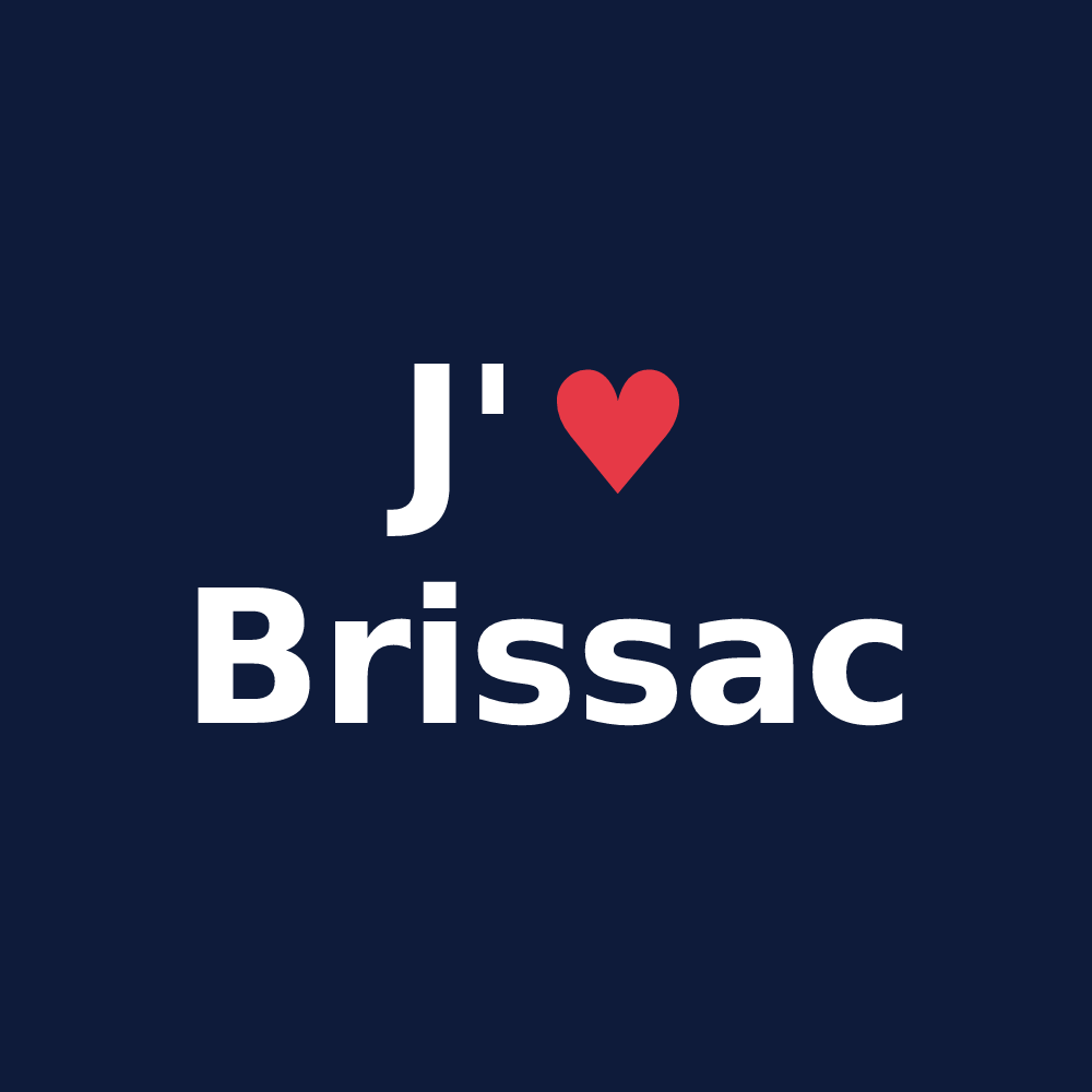 T-shirt personnalisé Brissac — design J'aime Brissac