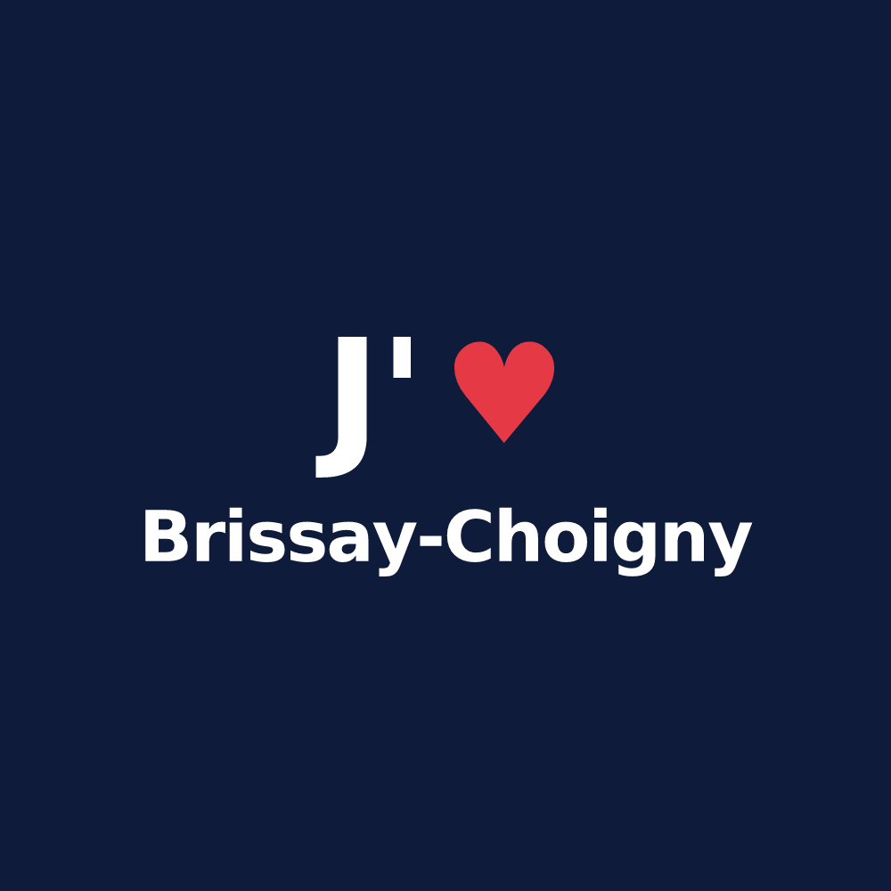 T-shirt personnalisé Brissay-Choigny — design J'aime Brissay-Choigny