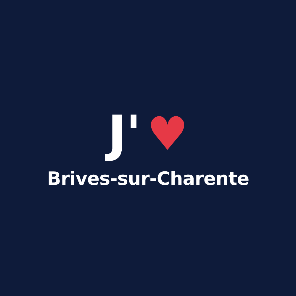 T-shirt personnalisé Brives-sur-Charente — design J'aime Brives-sur-Charente