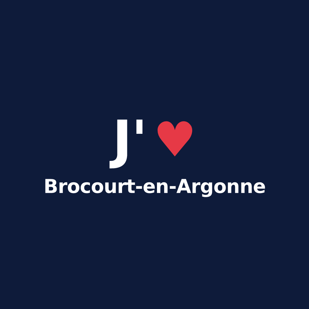 T-shirt personnalisé Brocourt-en-Argonne — design J'aime Brocourt-en-Argonne