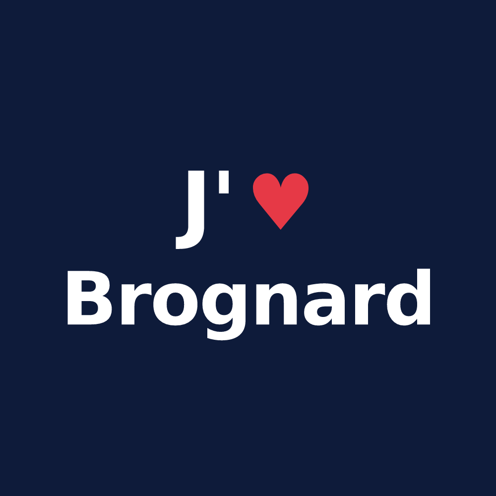 T-shirt personnalisé Brognard — design J'aime Brognard