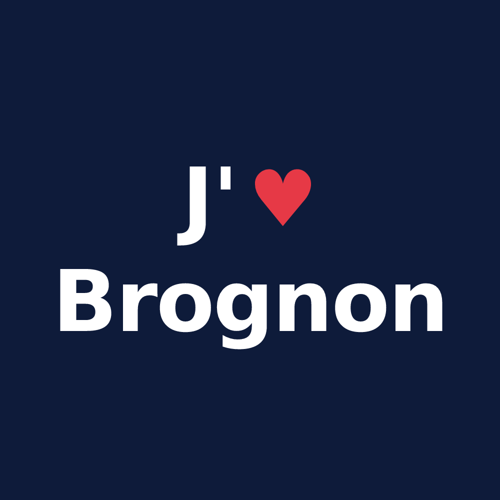 T-shirt personnalisé Brognon — design J'aime Brognon