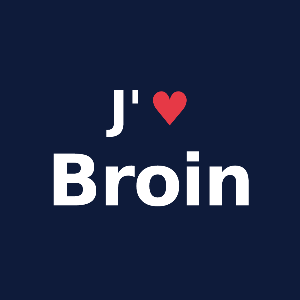 T-shirt personnalisé Broin — design J'aime Broin