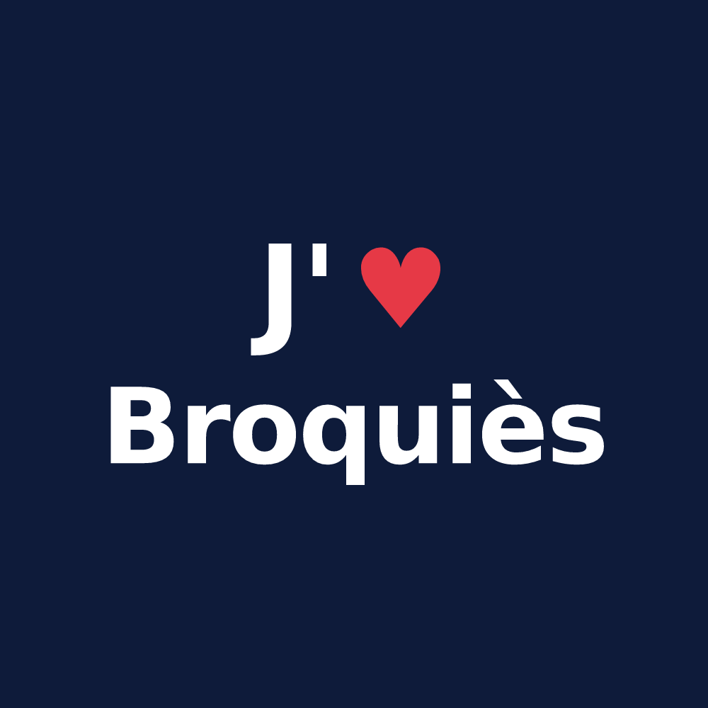 T-shirt personnalisé Broquiès — design J'aime Broquiès