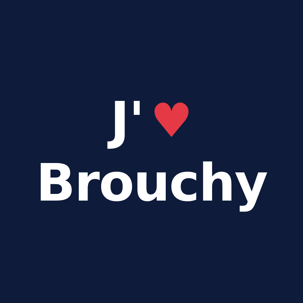 T-shirt personnalisé Brouchy — design J'aime Brouchy