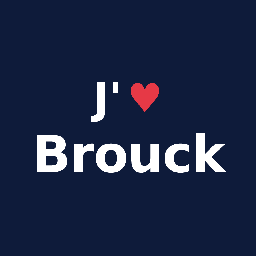 T-shirt personnalisé Brouck — design J'aime Brouck