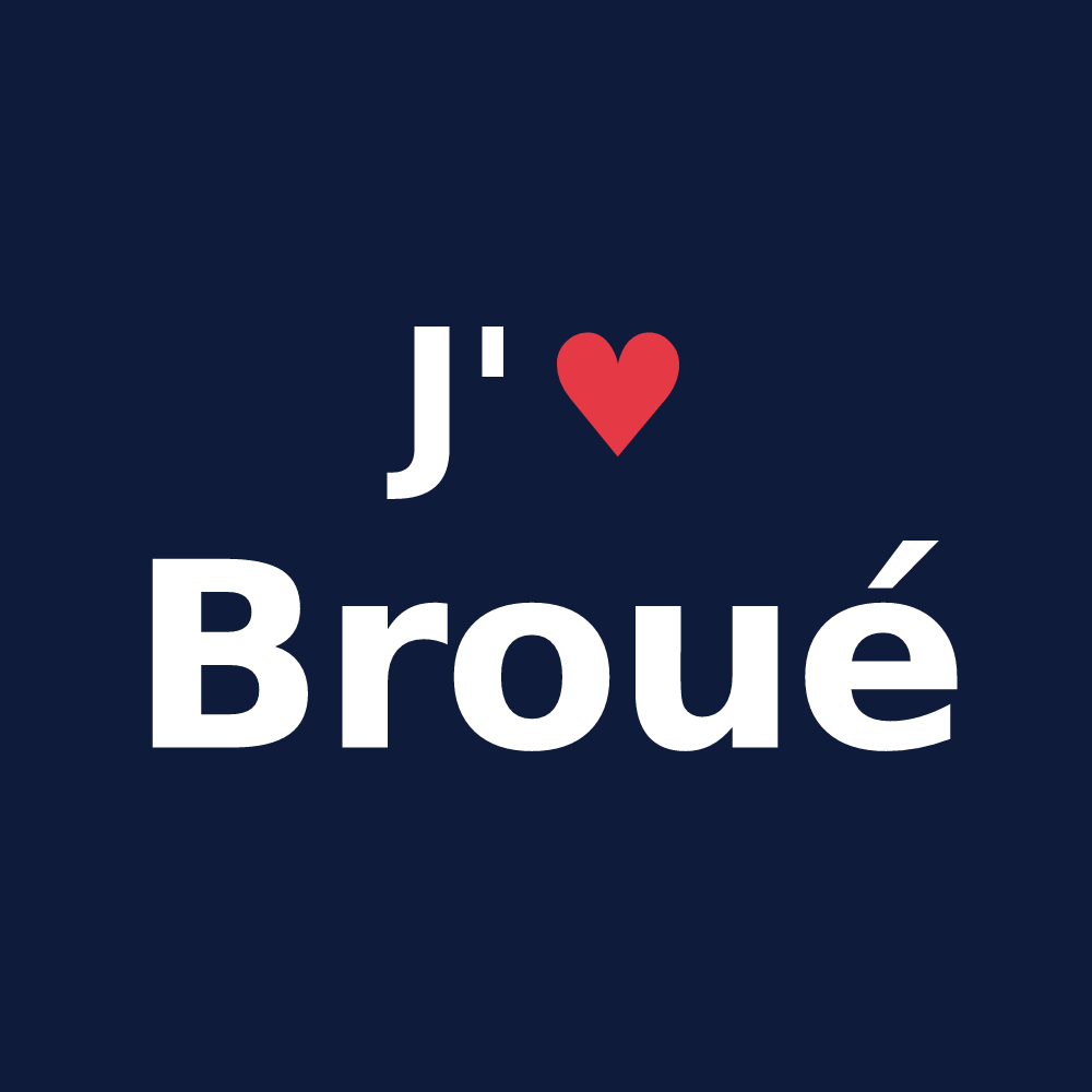 T-shirt personnalisé Broué — design J'aime Broué