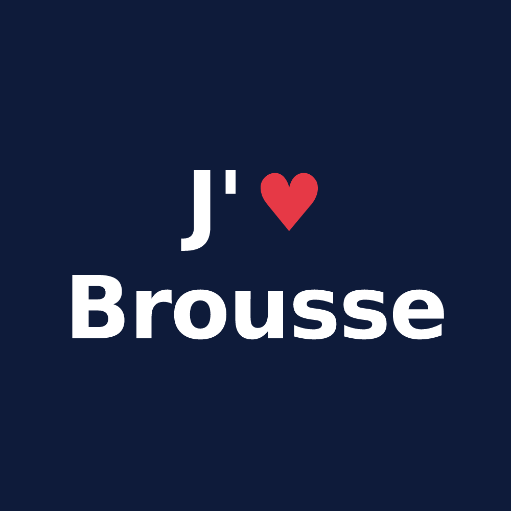 T-shirt personnalisé Brousse — design J'aime Brousse