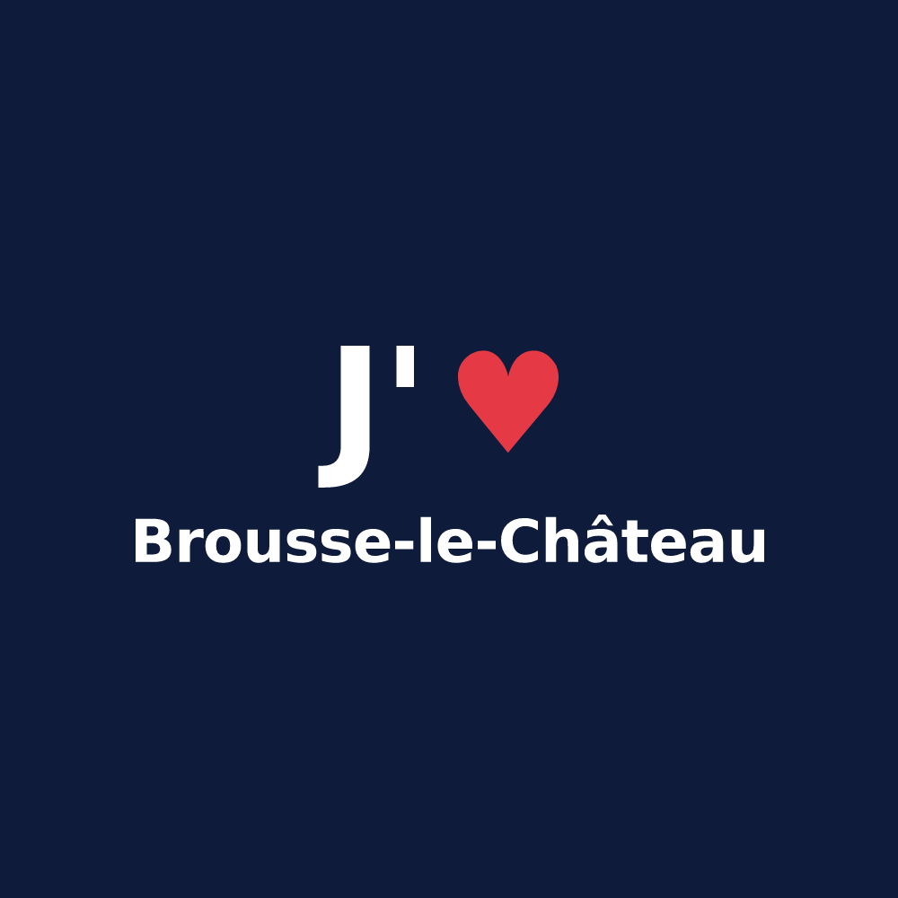 T-shirt personnalisé Brousse-le-Château — design J'aime Brousse-le-Château
