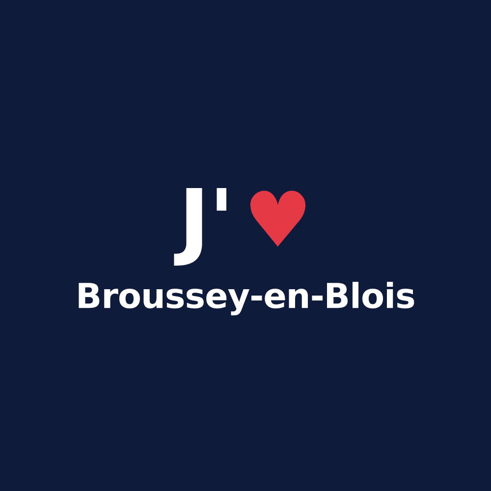 T-shirt personnalisé Broussey-en-Blois — design J'aime Broussey-en-Blois