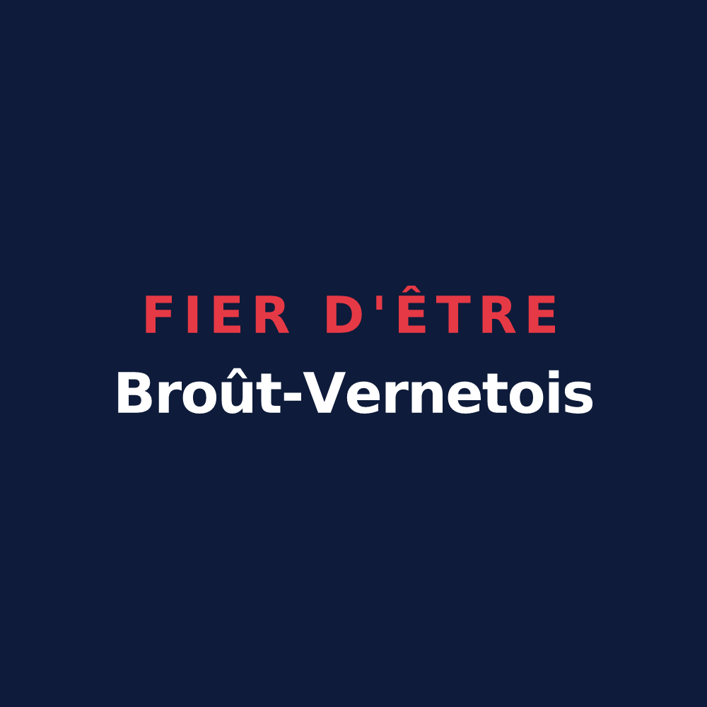 T-shirt « Fier d'être Broût-Vernetois » — design pour Broût-Vernet