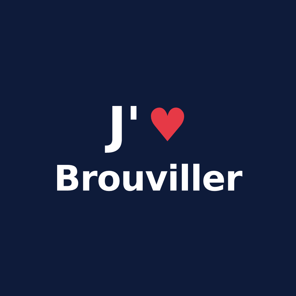 T-shirt personnalisé Brouviller — design J'aime Brouviller