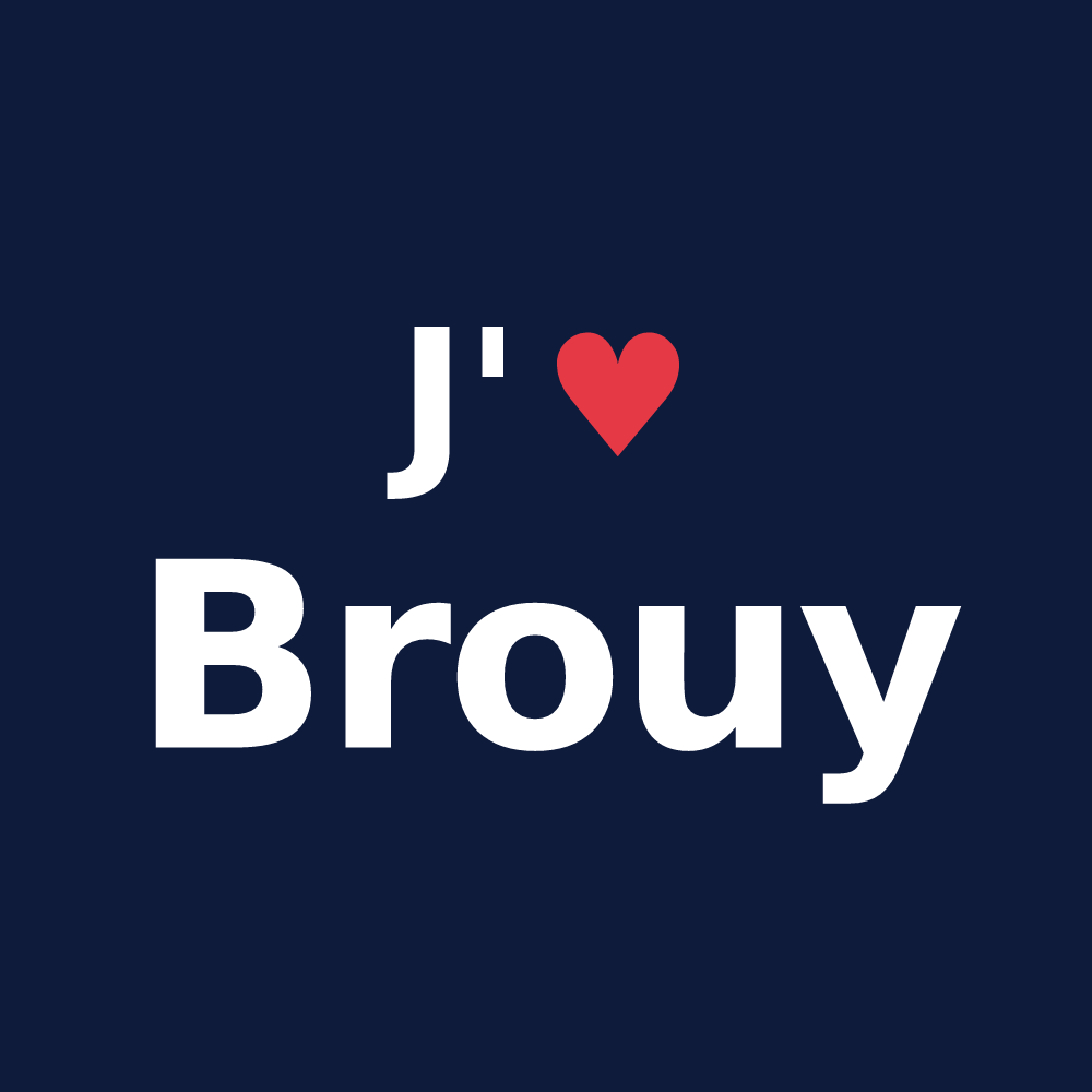 T-shirt personnalisé Brouy — design J'aime Brouy