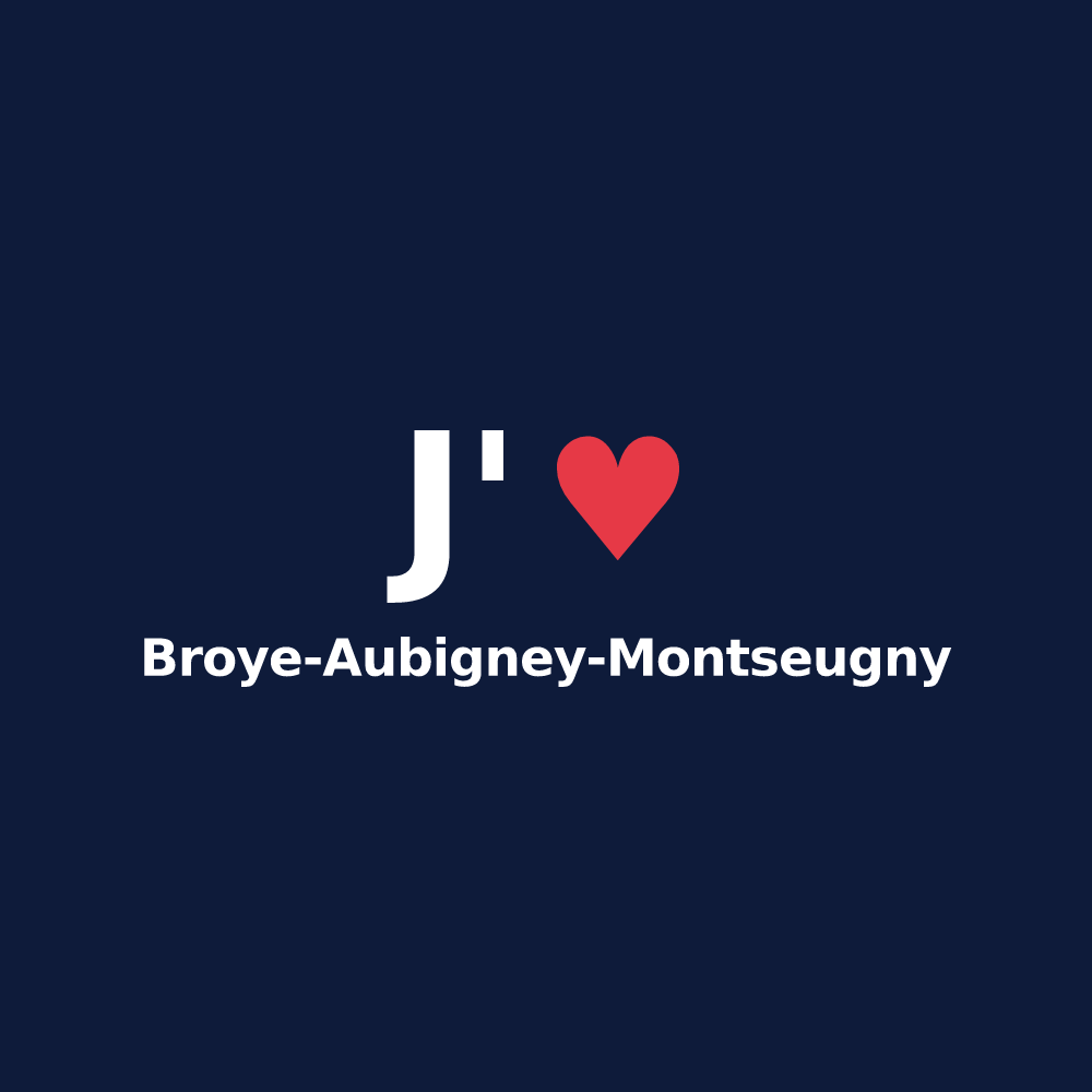 T-shirt personnalisé Broye-Aubigney-Montseugny — design J'aime Broye-Aubigney-Montseugny