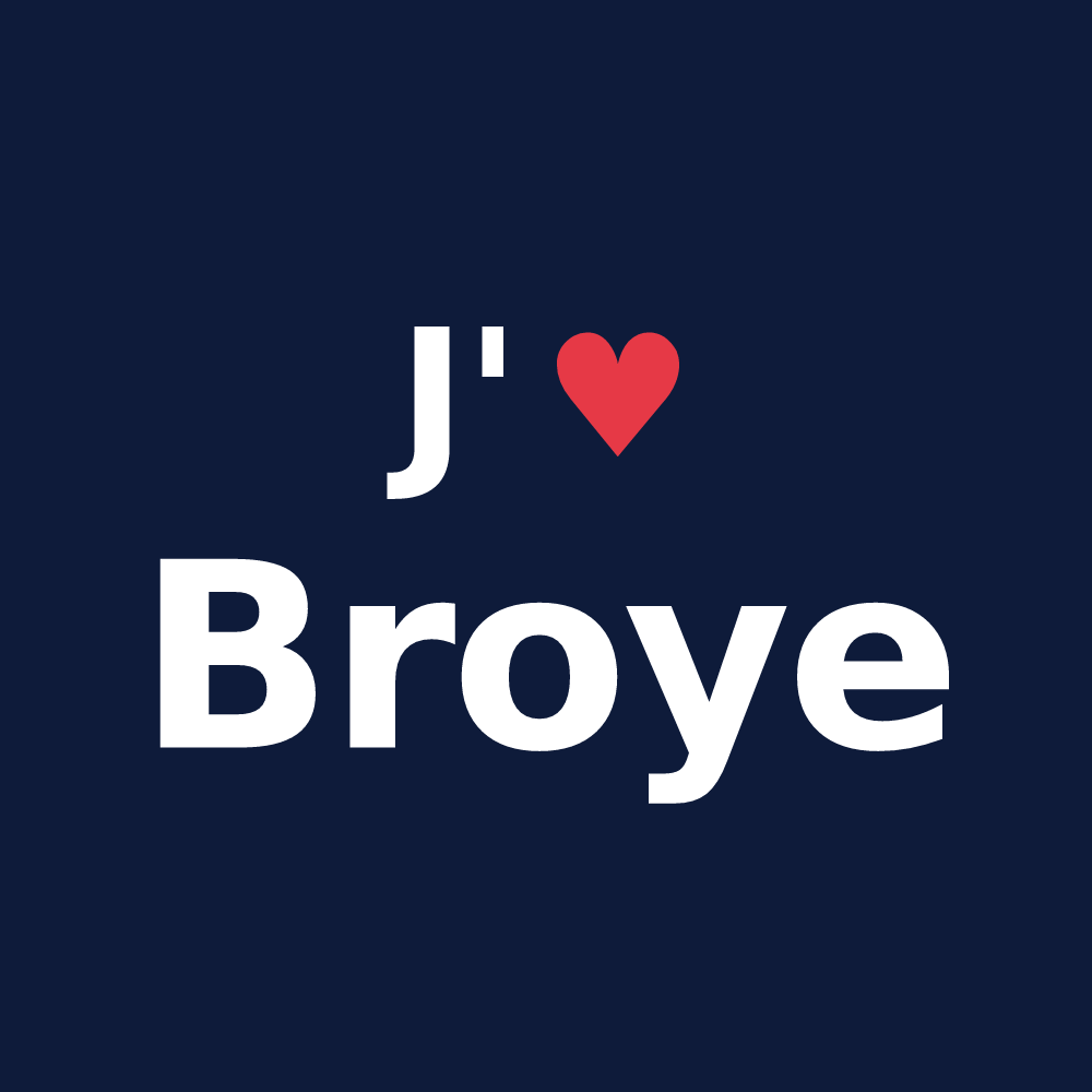 T-shirt personnalisé Broye — design J'aime Broye