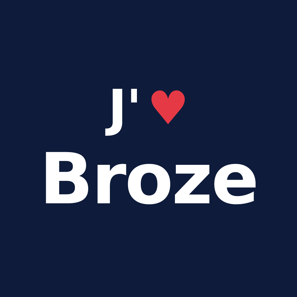 T-shirt personnalisé Broze — design J'aime Broze