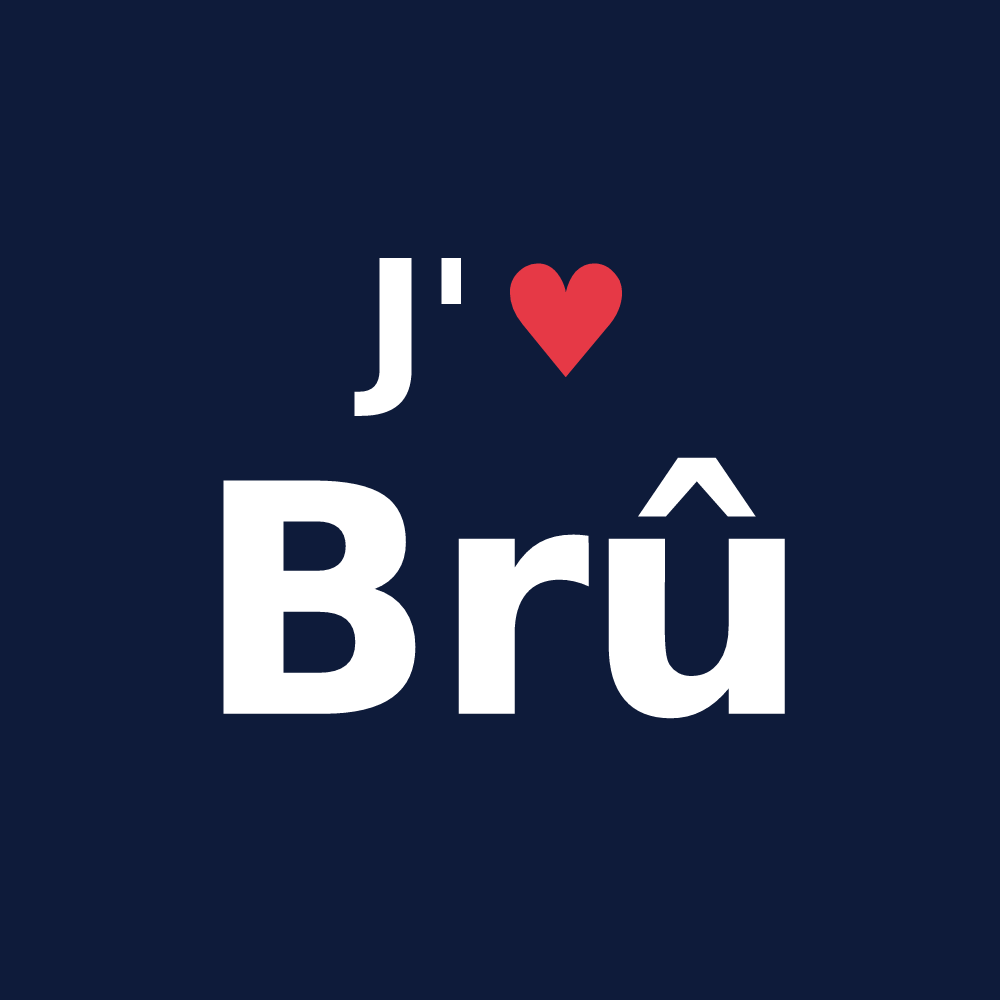 T-shirt personnalisé Brû — design J'aime Brû