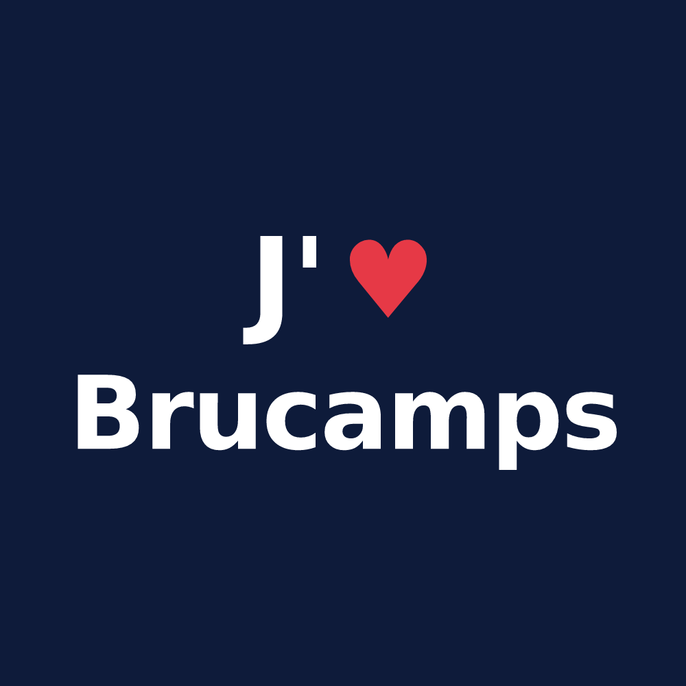 T-shirt personnalisé Brucamps — design J'aime Brucamps